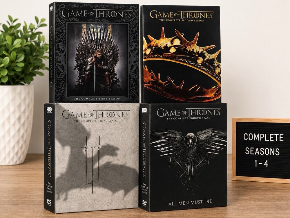 Game of Thrones Seasons 1-4 Complete DVD Box Set HBO 20 Discs Bundle